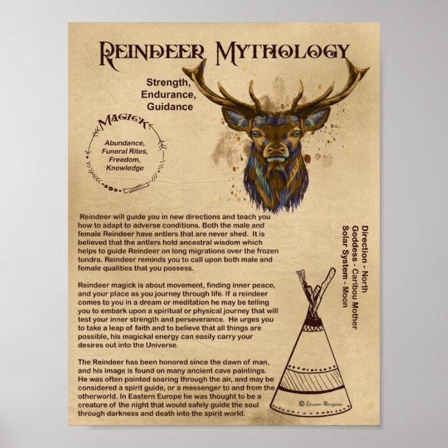 POSTER DE MYTHOLOGIE DE RÉINDEUR (Devant)