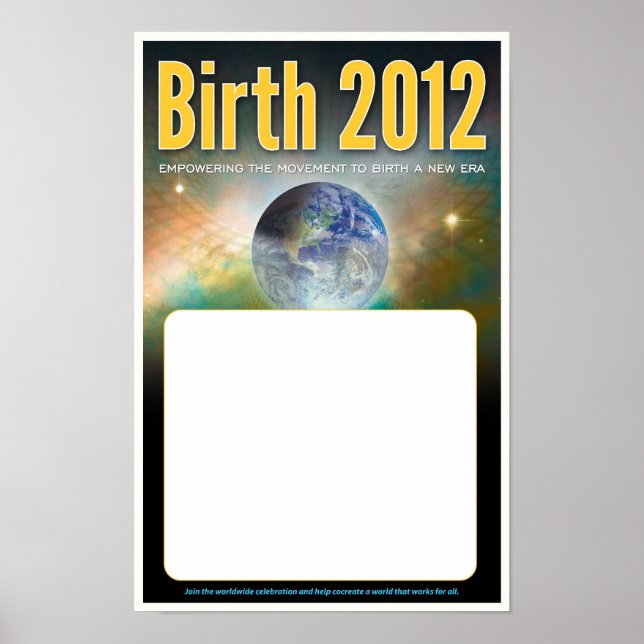 Poster de naissance 2012 - Blanc (Devant)