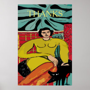 Poster de Nancy avec chat noir