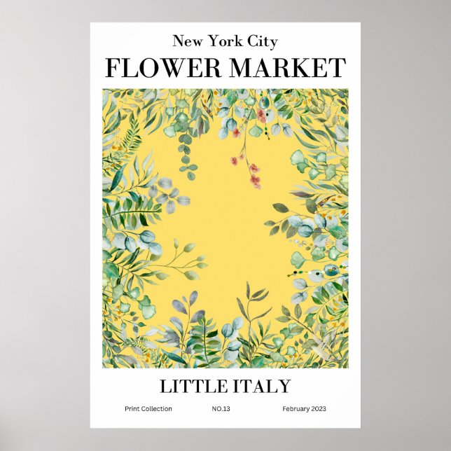 Poster de New York City Flower Market Little Italy (Devant)