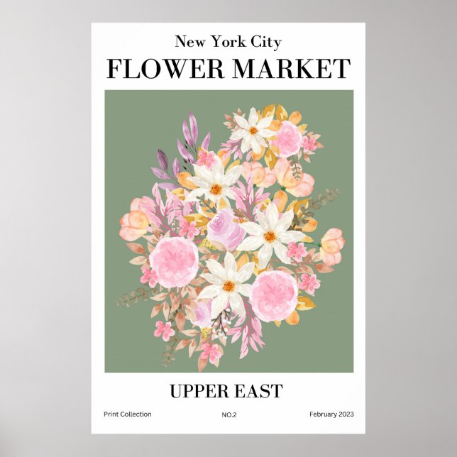Poster de New York City Flower Market Upper East (Devant)