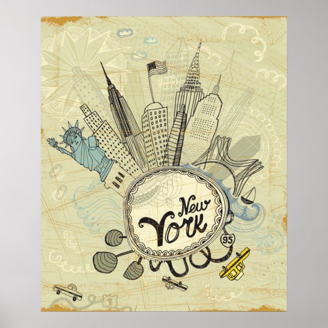 Poster de New York Doodle (Devant)