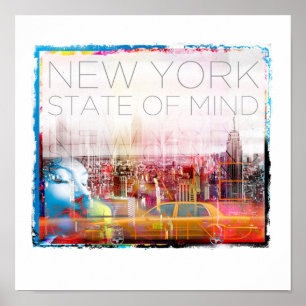Poster de New York STate of Mind 12" x 12"