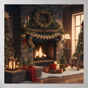 Poster de Noël au foyer