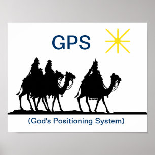 Poster de Noël chrétien GPS