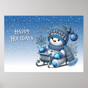 Poster de Noël de Snowman