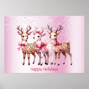 Poster de Noël Deer Holiday