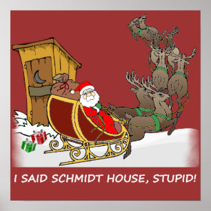 Poster de Noël drôle de Schmidt House