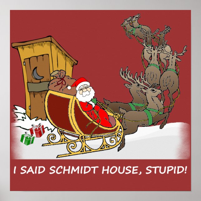 Poster de Noël drôle de Schmidt House (Devant)