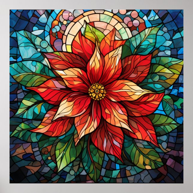 Poster de Noël en verre tendu (Devant)