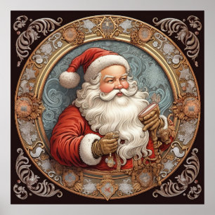 Poster de Noël Festif Holiday Père Noël