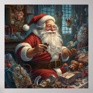 Poster de Noël Festif Holiday Père Noël