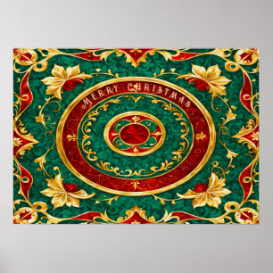 Poster de Noël Floral