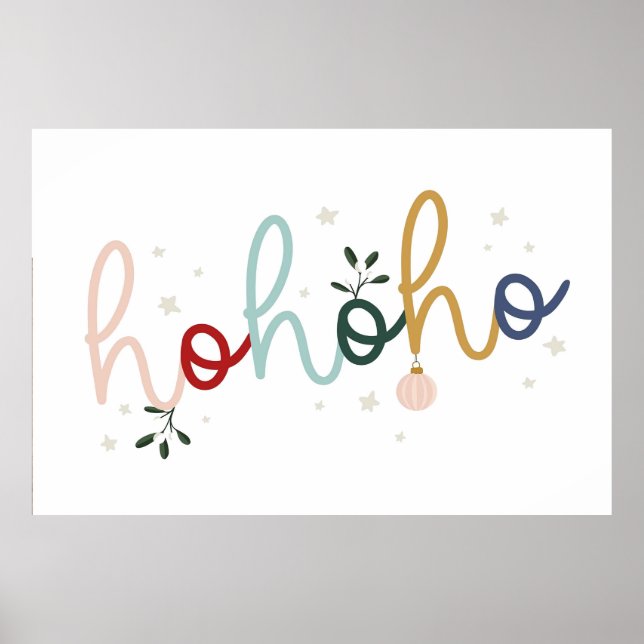 Poster de Noël Hohoho (Devant)
