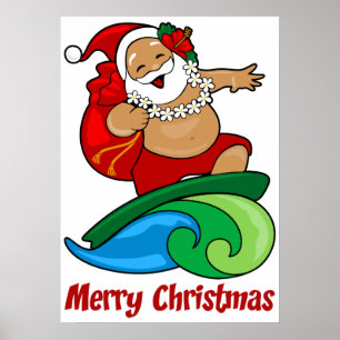 Poster de Noël Island Père Noël Joyeux