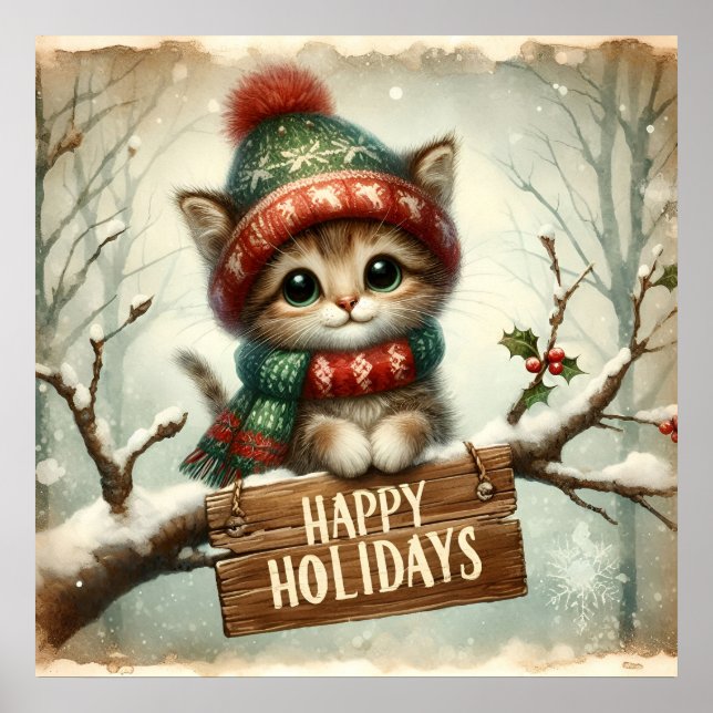 Poster de Noël Kitty (Devant)