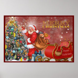 Poster de Noël père Noël