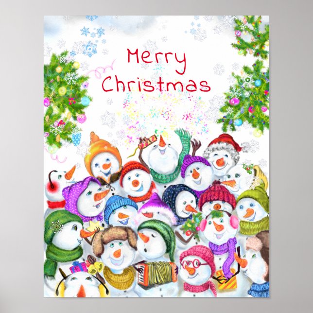 Poster de Noël Snowman (Devant)