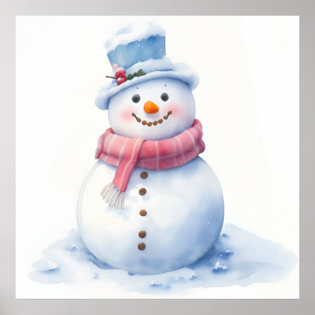 Poster de Noël Snowman (Devant)