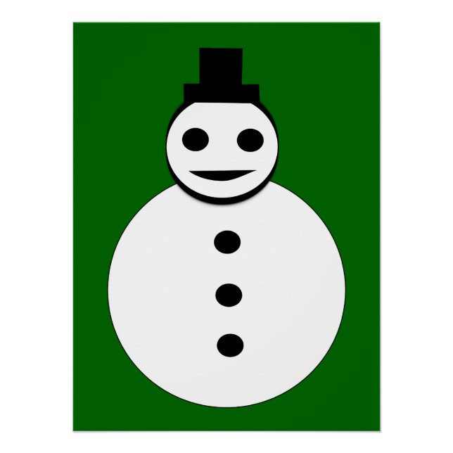 Poster de Noël Snowman (Devant)