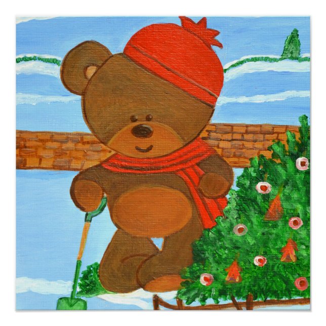 Poster de Noël Teddy (Devant)