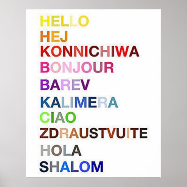 Poster De nombreuses façons de dire Bonjour (Devant)