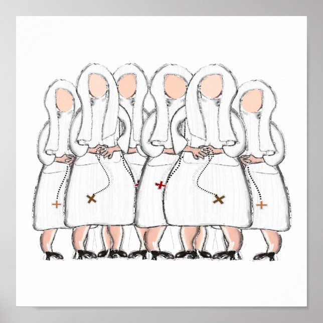 Poster de Nonnes Catholiques Pen & Ink (Devant)