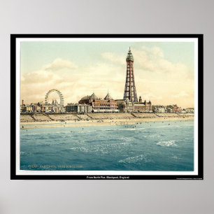 Poster De North Pier, Blackpool, Angleterre