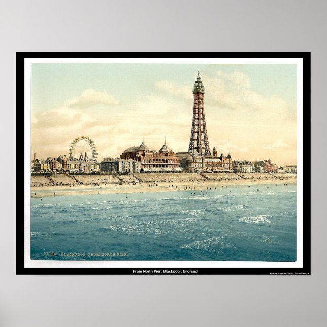 Poster De North Pier, Blackpool, Angleterre (Devant)