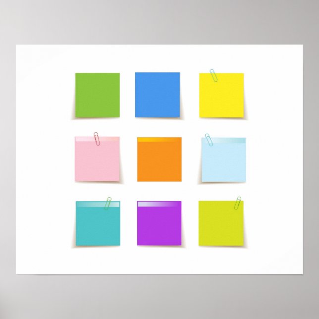 Poster de notes colorées amusantes (Devant)