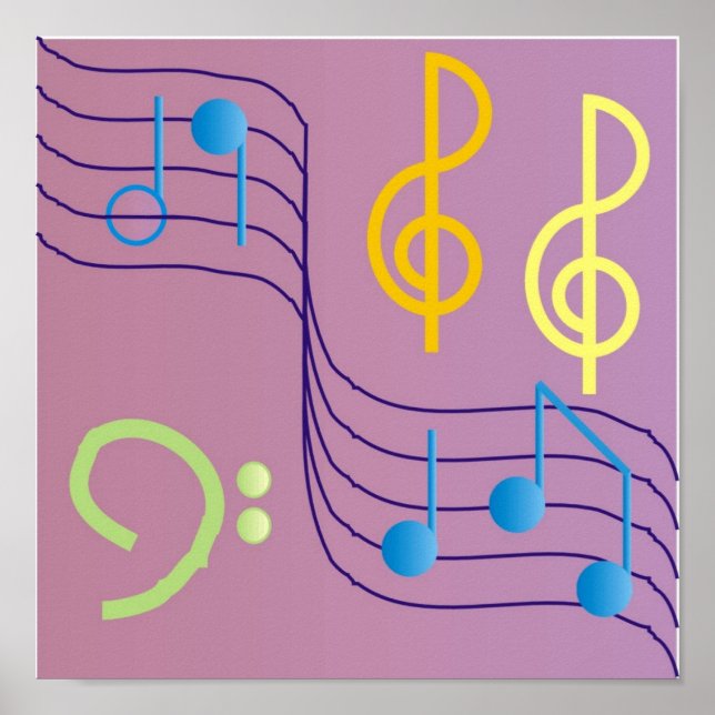 Poster de notes musicales (Devant)