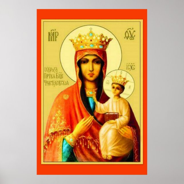 Poster de Notre-Dame de Czestochowa Vierge Marie (Devant)