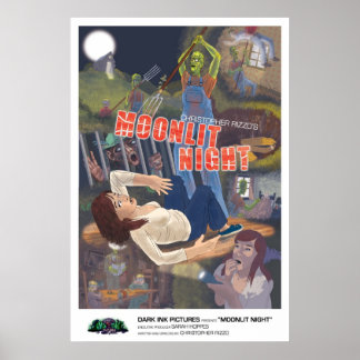 Poster de nuit sur la Lune