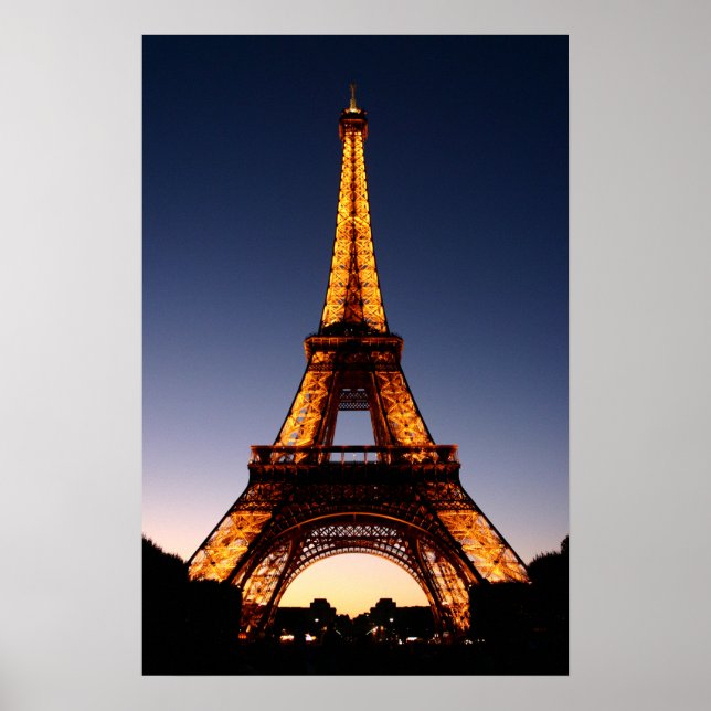 Poster de nuit Tour Eiffel (Devant)