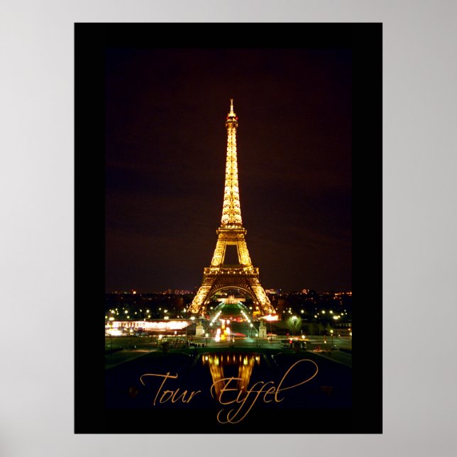 Poster de nuit Tour Eiffel (Devant)