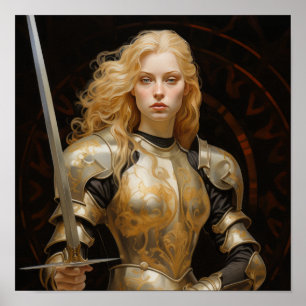 Poster de Paladin Blonde - Le Guerrier Divin Jean 