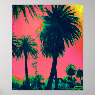 Poster de palmiers (12,3 po x 15 po)