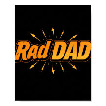 Poster de papa Rad - Fête des pères Cool Cadeau