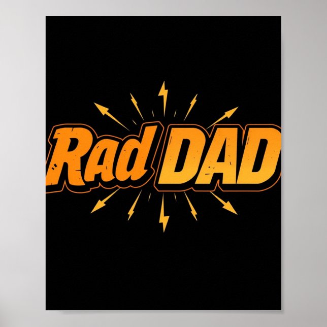 Poster de papa Rad - Fête des pères Cool Cadeau (Devant)