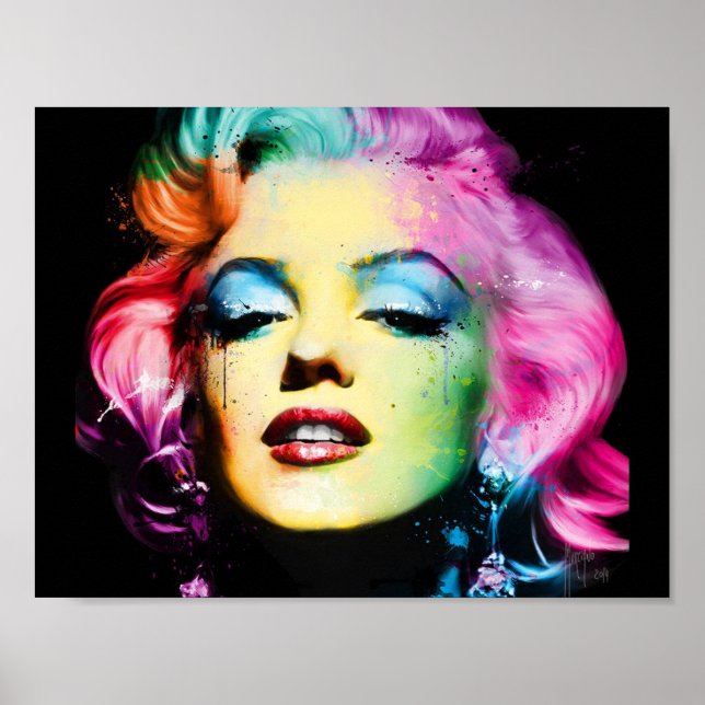 Poster de papier Marylin Monroe Pop Art (mat) (Devant)