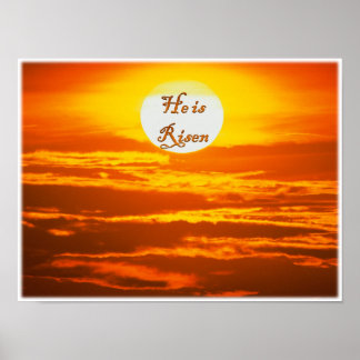 Poster de Pâques "Il est ressuscité"