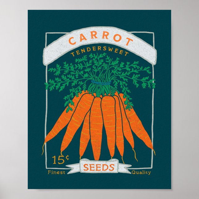 Poster de paquets de graines de carottes (Rich Nav (Devant)