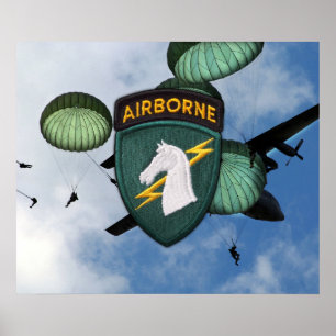 Poster de patchs de 1re opération spéciale de l'US