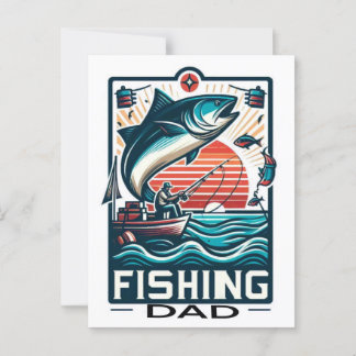 Poster de pêche, carte