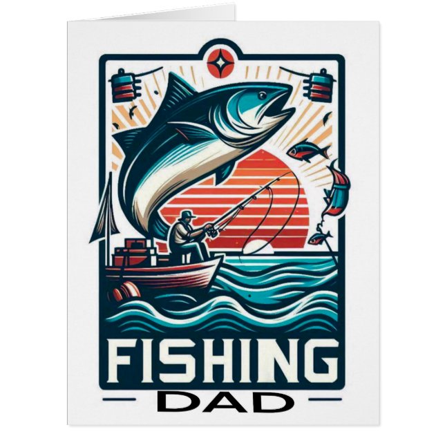 Poster de pêche, carte (Devant)