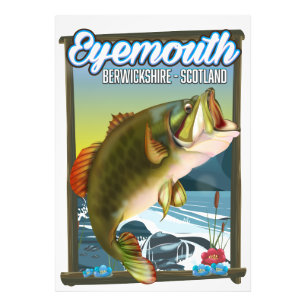 Poster de pêche Eyemouth Berwickshire Scotland.