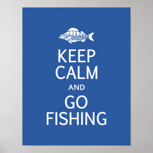 Poster de pêche Keep Calm & Go