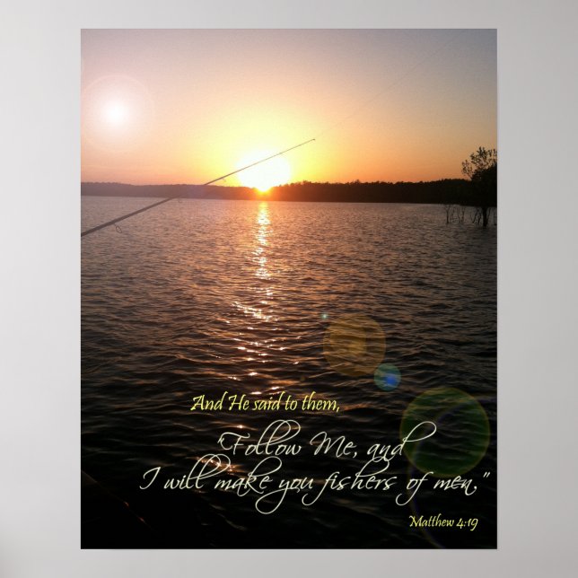 Poster de 'Pêcheurs d'hommes' Bible Verse (Devant)