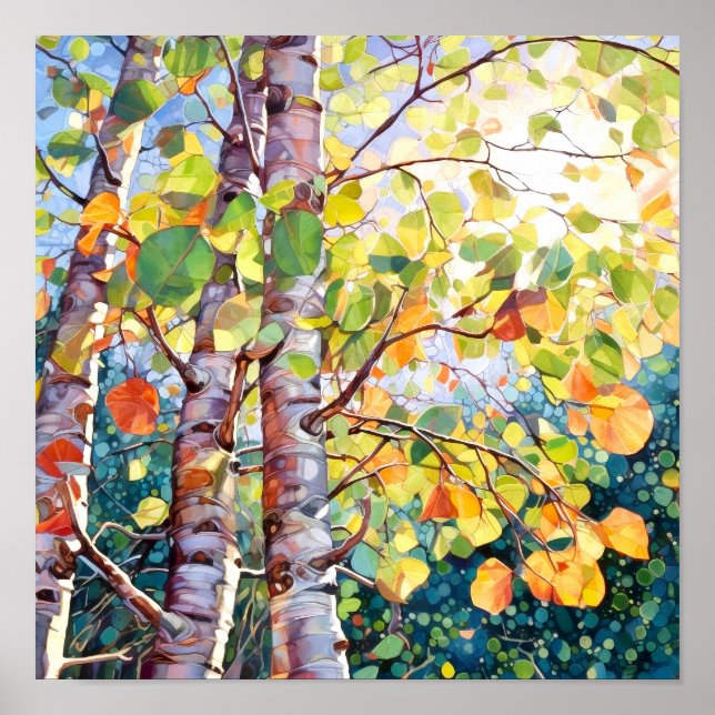 Poster de peinture à l'aquarelle de la forêt de Su (Devant)