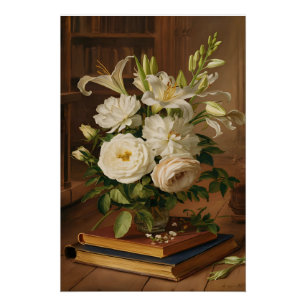 Poster de peinture à l'huile de Roses Vintages